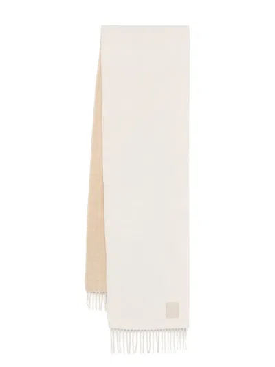 Loewe Logo-patch Scarf In Neutrals