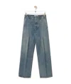 Loewe Logo-patch Straight Jeans In Gray