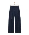 Loewe D-ring Belted Wide-leg Jeans In Purple