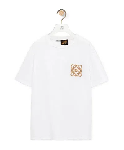 Loewe Logo Pattern T-shirt In White