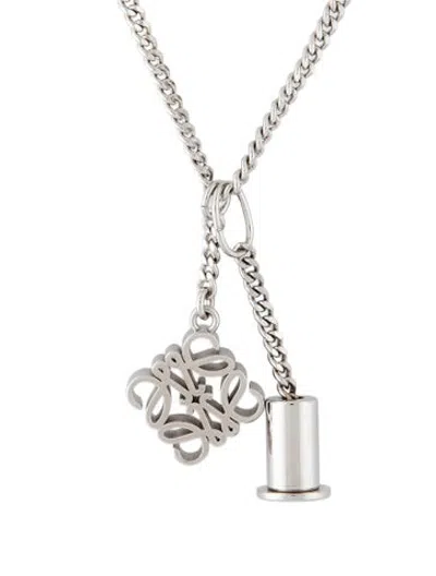 Pre-owned Loewe Logo Pendant Personalisation Necklace, 24.75" In Multicolor