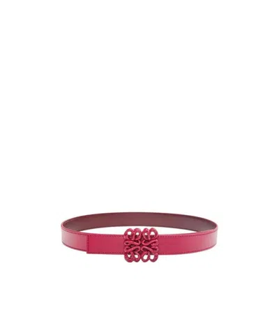 Loewe Logo Pin Buckle Belt In Red