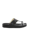 Loewe Ease Embellished Textured-leather Sandals In Black