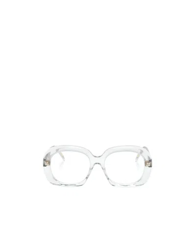 Loewe Transparent Curvy Acetate Glasses In 20 Grey/other