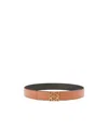 Loewe Logo Plaque Reversible Belt In Brown