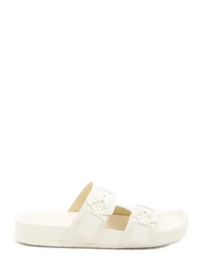 Loewe Ease Slide Sandals For Women In White