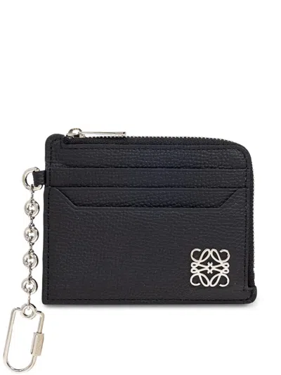 Loewe Logo-plaque Wallet In Schwarz