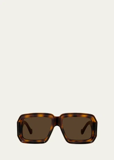 Loewe Logo Plastic Aviator Sunglasses In Brown