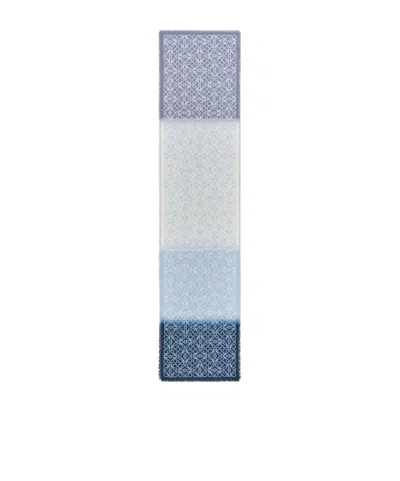 Loewe Logo Pompom Scarf In Multi