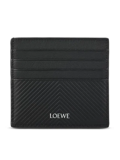 Loewe Logo Printed Open Cardholder In Black