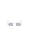 Loewe Logo Rectangular Frame Sunglasses In White