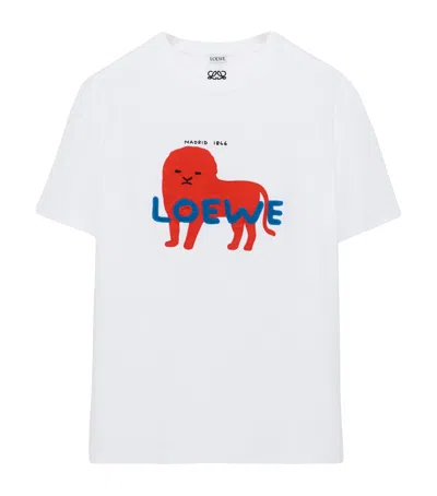 Loewe Logo Relaxed T-shirt In White