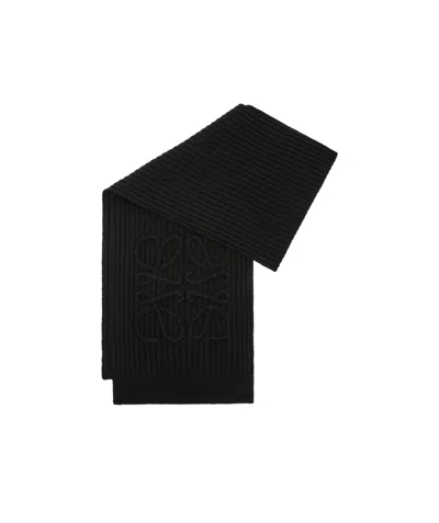 LOEWE LOEWE ANAGRAM EMBROIDERED SCARF