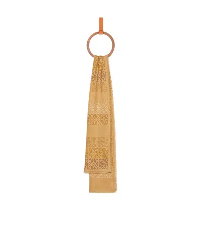 Loewe Logo Scarf In Nude