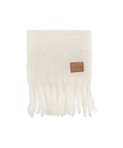 Loewe Logo Scarf In White