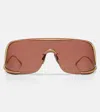 Loewe Logo Shield Sunglasses In Brown