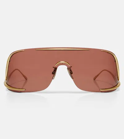 Loewe Logo Shield Sunglasses In Brown