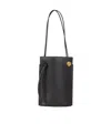Loewe Dice Pocket Embellished Leather Shoulder Bag In Black