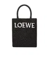 Loewe Standard A5 Tote Bag In Raffia In Black