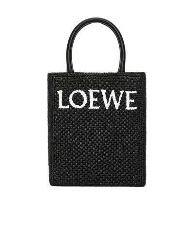 Loewe Logo Shoulder Bag In Black