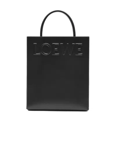 Loewe Logo Shoulder Bag In Black