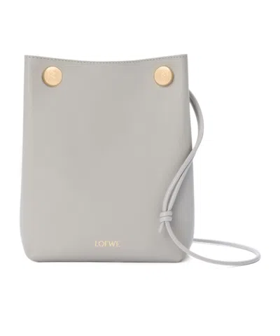 Loewe Logo Shoulder Bag In Gray
