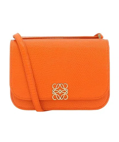 Loewe Logo Shoulder Bag In Orange