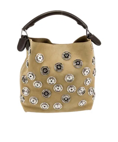 Loewe Logo Shoulder Bag In Sand