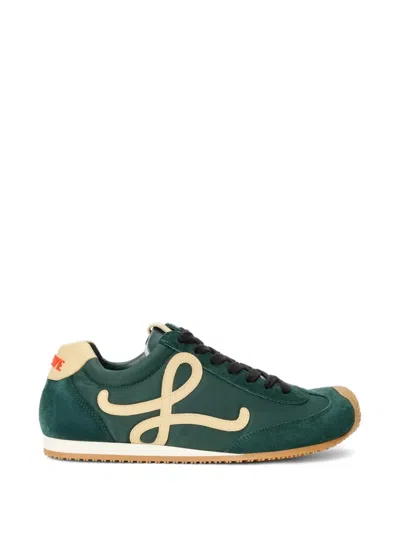 Loewe Logo Sneakers In Green