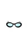 Loewe Loop Oversized Round-frame Acetate Sunglasses In Black
