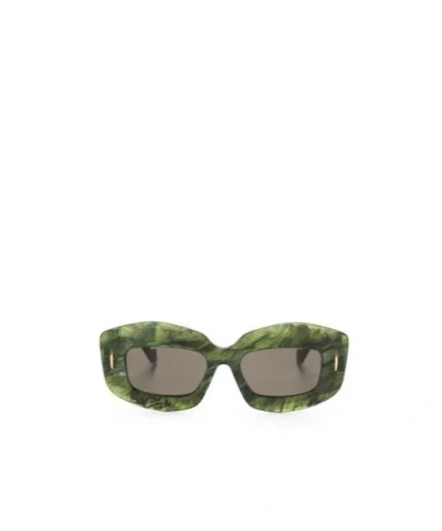 Loewe Logo Sunglasses In Green