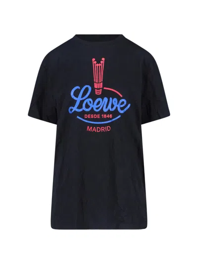Loewe Logo T-shirt In Black