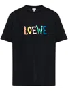 Loewe Slim Fit Logo-embroidered Cotton-jersey T-shirt In Black