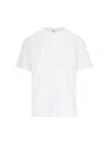 Loewe Anagram Debossed Crewneck Short Sleeve Cotton T-shirt In White