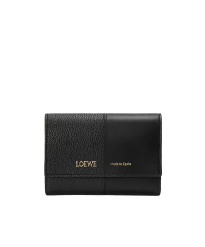 Loewe Leather Wallet In Black