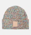 Loewe Logo Wool And Cashmere-blend Beanie In Multi