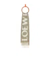 Shop Loewe Scarf In Wool And Mohair In Green