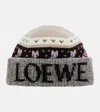 Loewe Logo Wool-blend Beanie In Multi