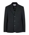 Loewe Logo-embroidered Wool Jacket In Black