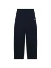 Loewe Logo-embroidered Workwear Trousers In Blue