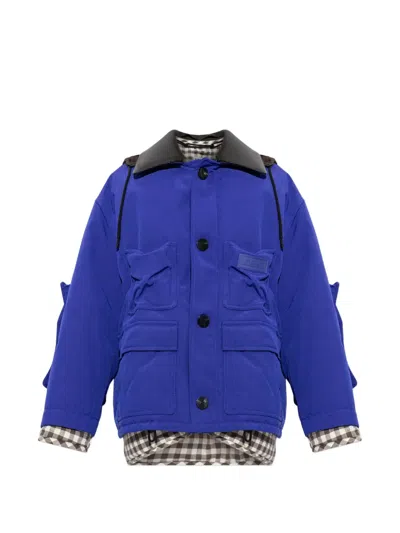 Loewe Logo-patch Insulated Jacket In Yellow