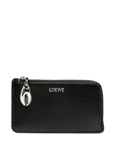 Loewe Logo-print Zip-around Cardholder In Black