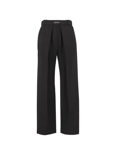 Loewe Logo-waistband Straight Trousers In Multi