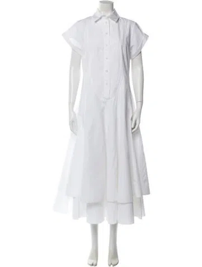 Pre-owned Loewe Long Dress In White