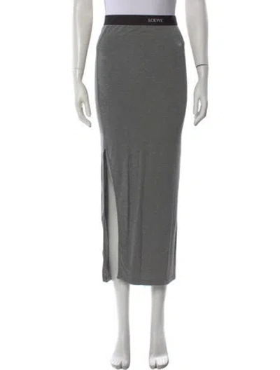 Pre-owned Loewe Long Skirt In Gray