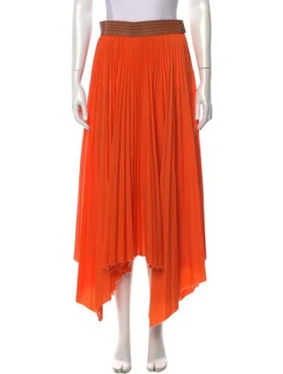 Pre-owned Loewe Long Skirt In Orange