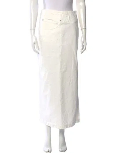 Pre-owned Loewe Long Skirt In White