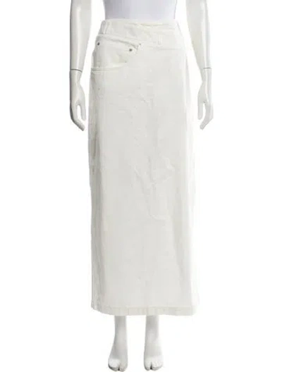 Pre-owned Loewe Long Skirt In White