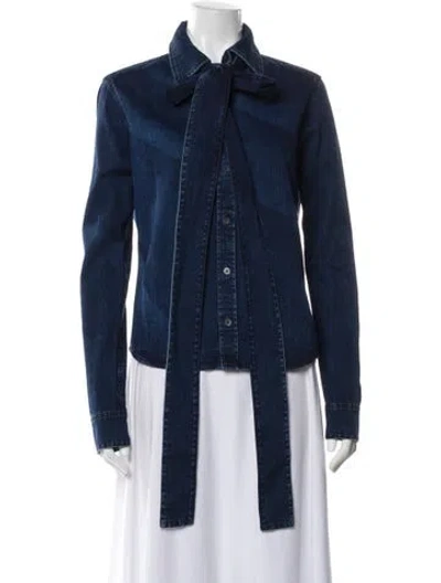 Pre-owned Loewe Long Sleeve Blouse W/ Tags In Blue