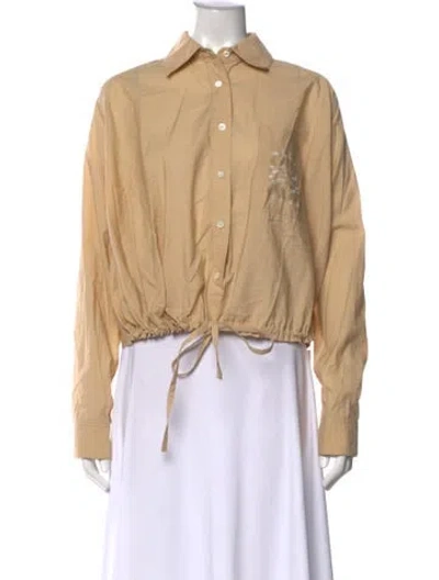 Pre-owned Loewe Long Sleeve Button-up Top In Neutral